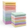 HOMEXCEL Paquete de 24 paños de baño de microfibra de forro polar coral para bebé, 7 x 9 pulgadas