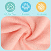 HOMEXCEL Paquete de 24 paños de baño de microfibra de forro polar coral para bebé, 7 x 9 pulgadas