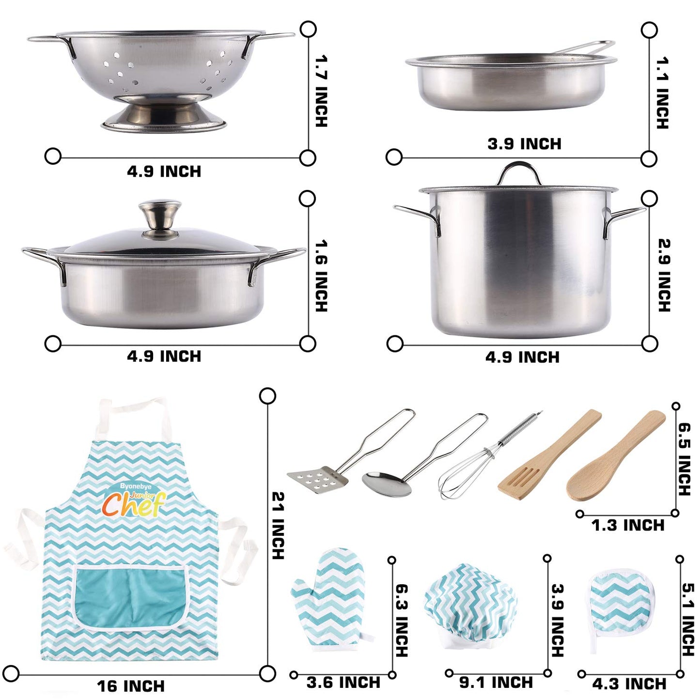 Juego de accesorios de cocina de simulación para niños, 38 piezas