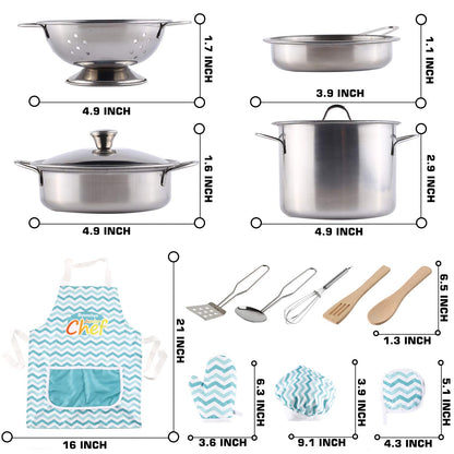 Juego de accesorios de cocina de simulación para niños, 38 piezas