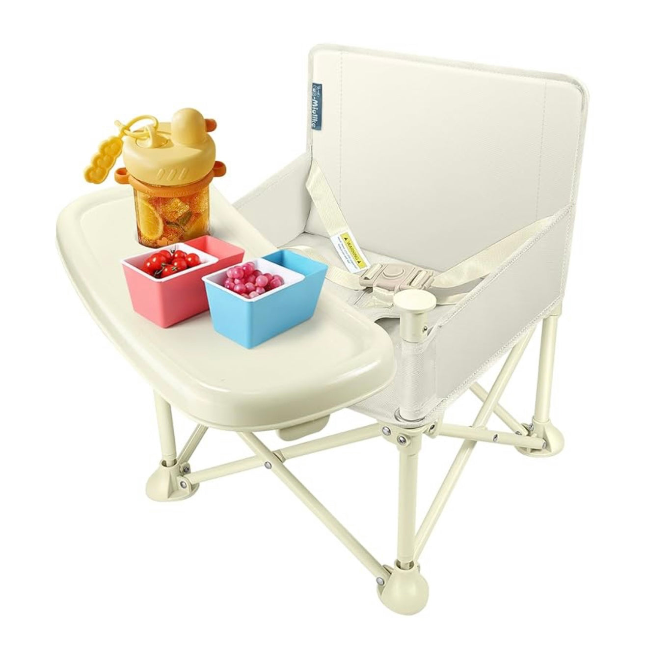 Q-MIULIKE - Silla elevadora portátil con bandeja plegable para bebés