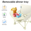 Q-MIULIKE - Silla elevadora portátil con bandeja plegable para bebés