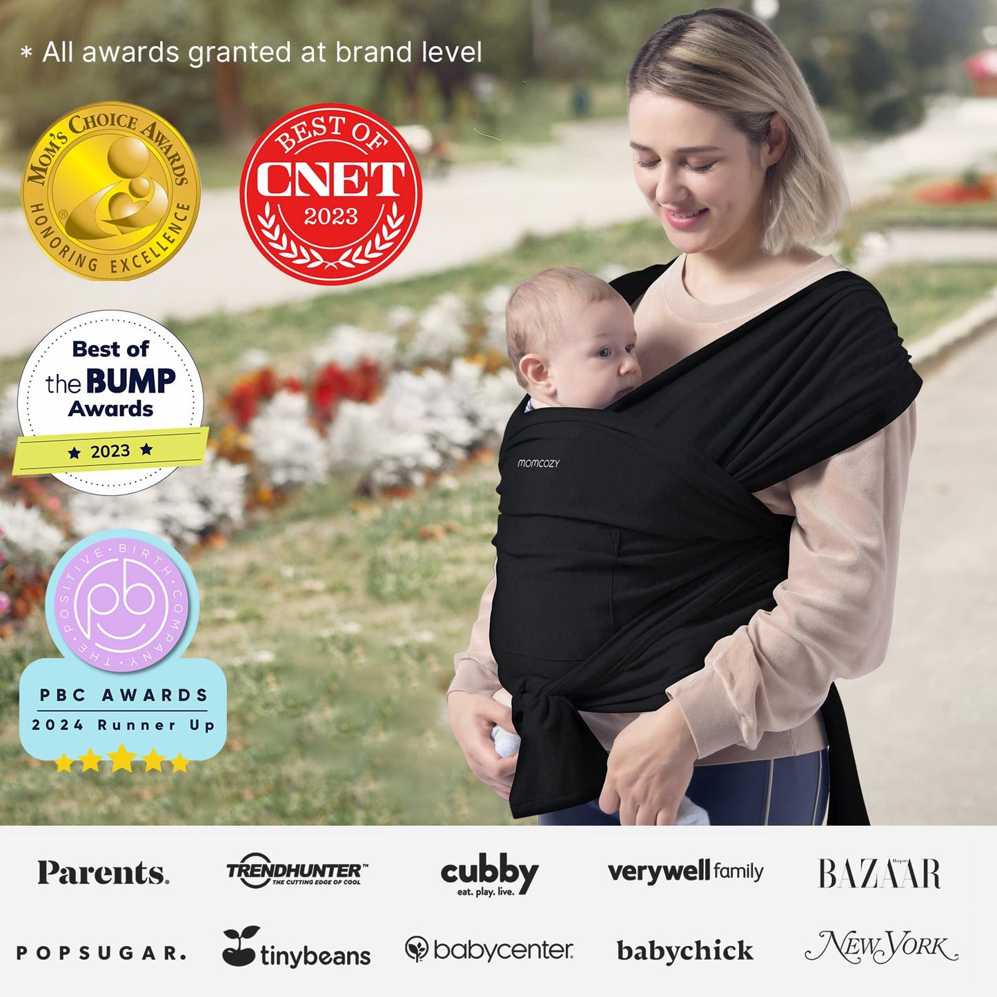 Momcozy Portabebés Envolvente, Eslinga Portabebés Fácil de Usar