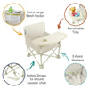 Q-MIULIKE - Silla elevadora portátil con bandeja plegable para bebés