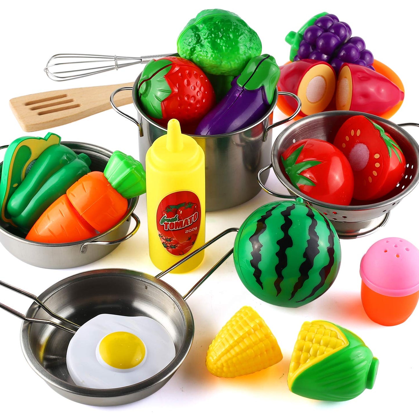 Juego de accesorios de cocina de simulación para niños, 38 piezas