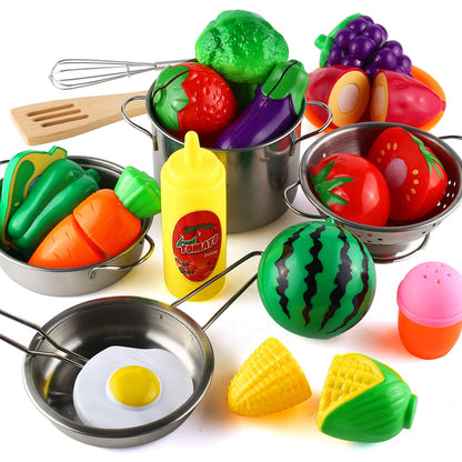 Juego de accesorios de cocina de simulación para niños, 38 piezas
