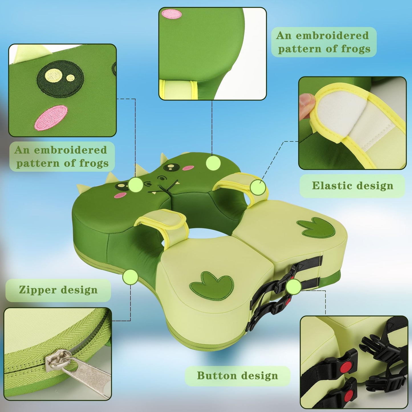 Flotador de natación no inflable para bebés, 4 meses a 4 años