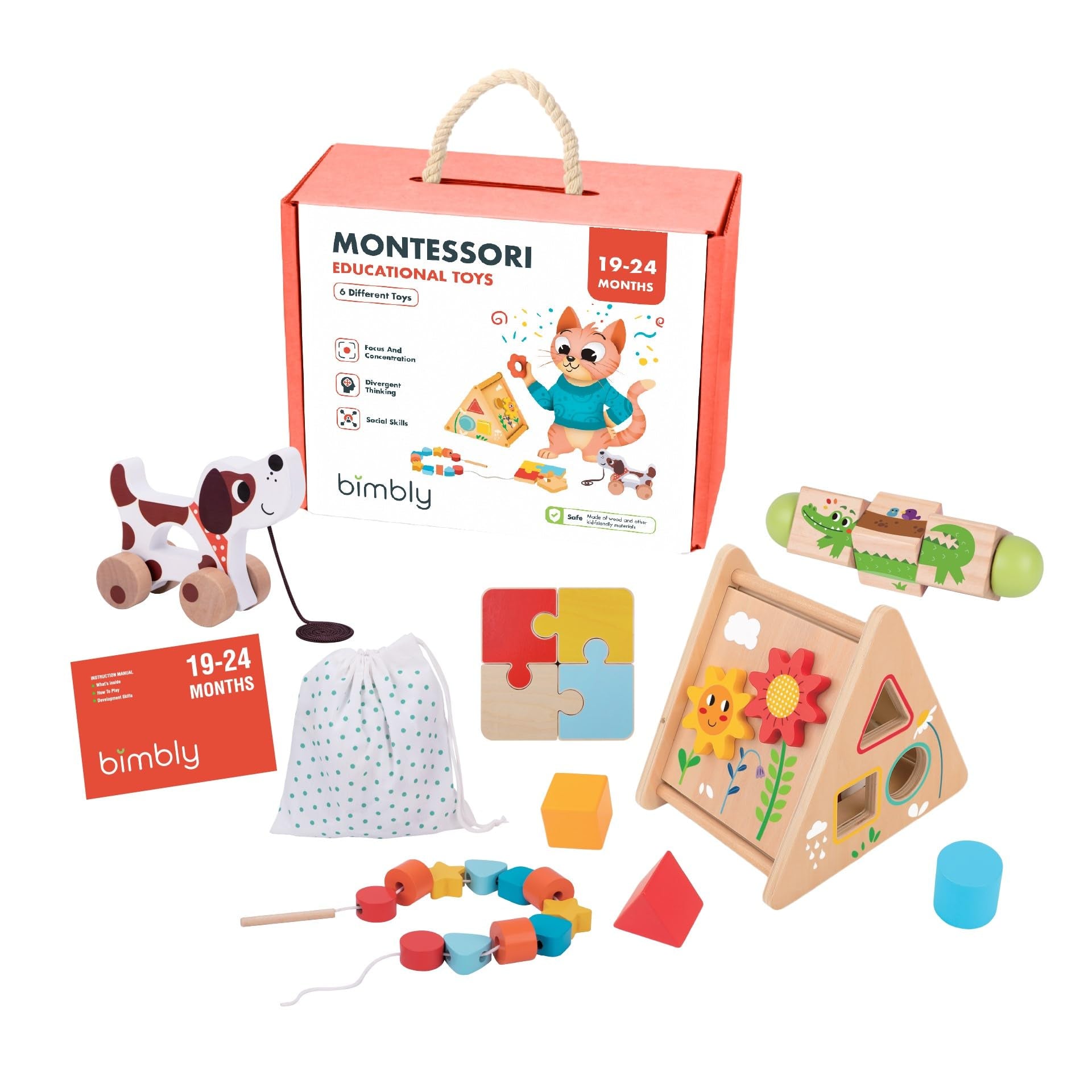 Juguetes Montessori de madera para niños