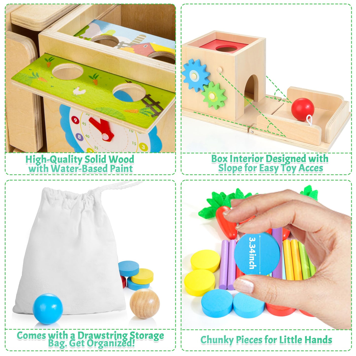 Kit de juego de madera 8 en 1