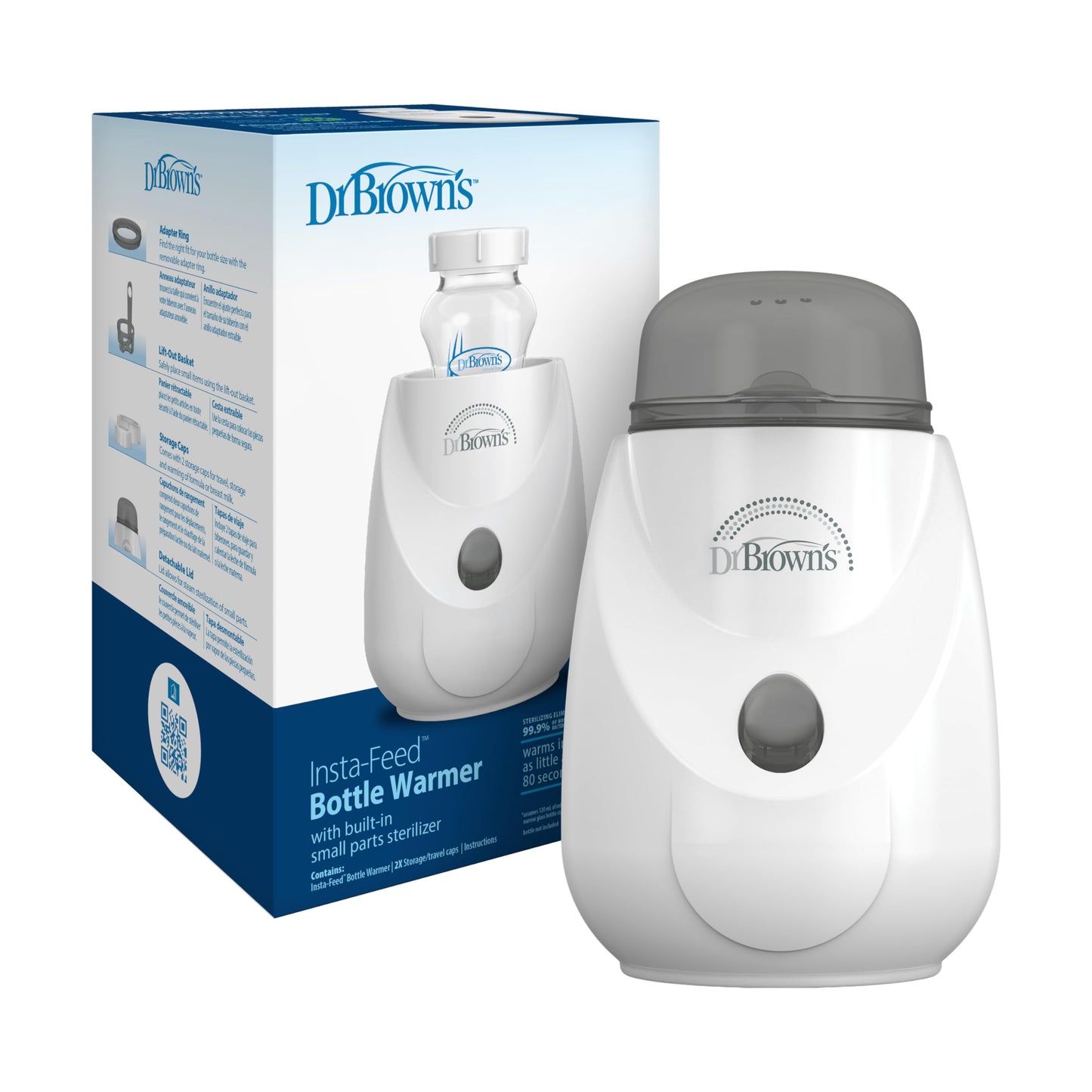 Dr. Brown's Calentador de biberones y esterilizador Insta-Feed para biberones y frascos