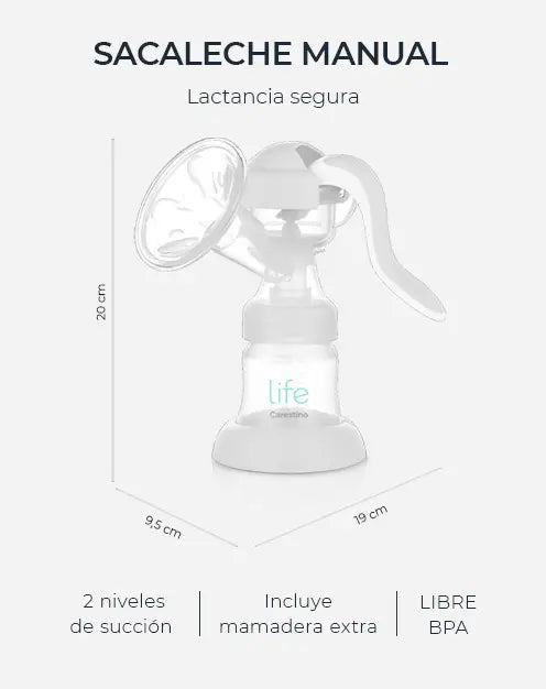 Extractor de Leche Manual con Biberón
