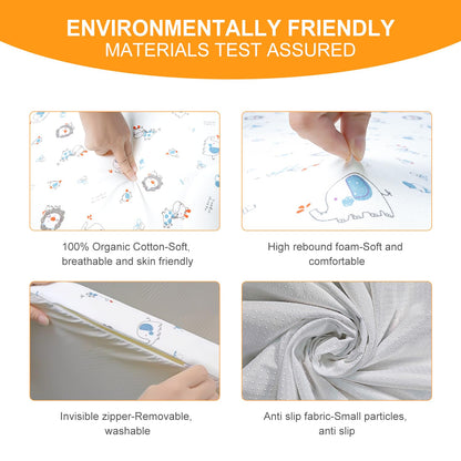 Colchón de espuma viscoelástica para pack n play, 38 "x 26" x 2 pulgadas