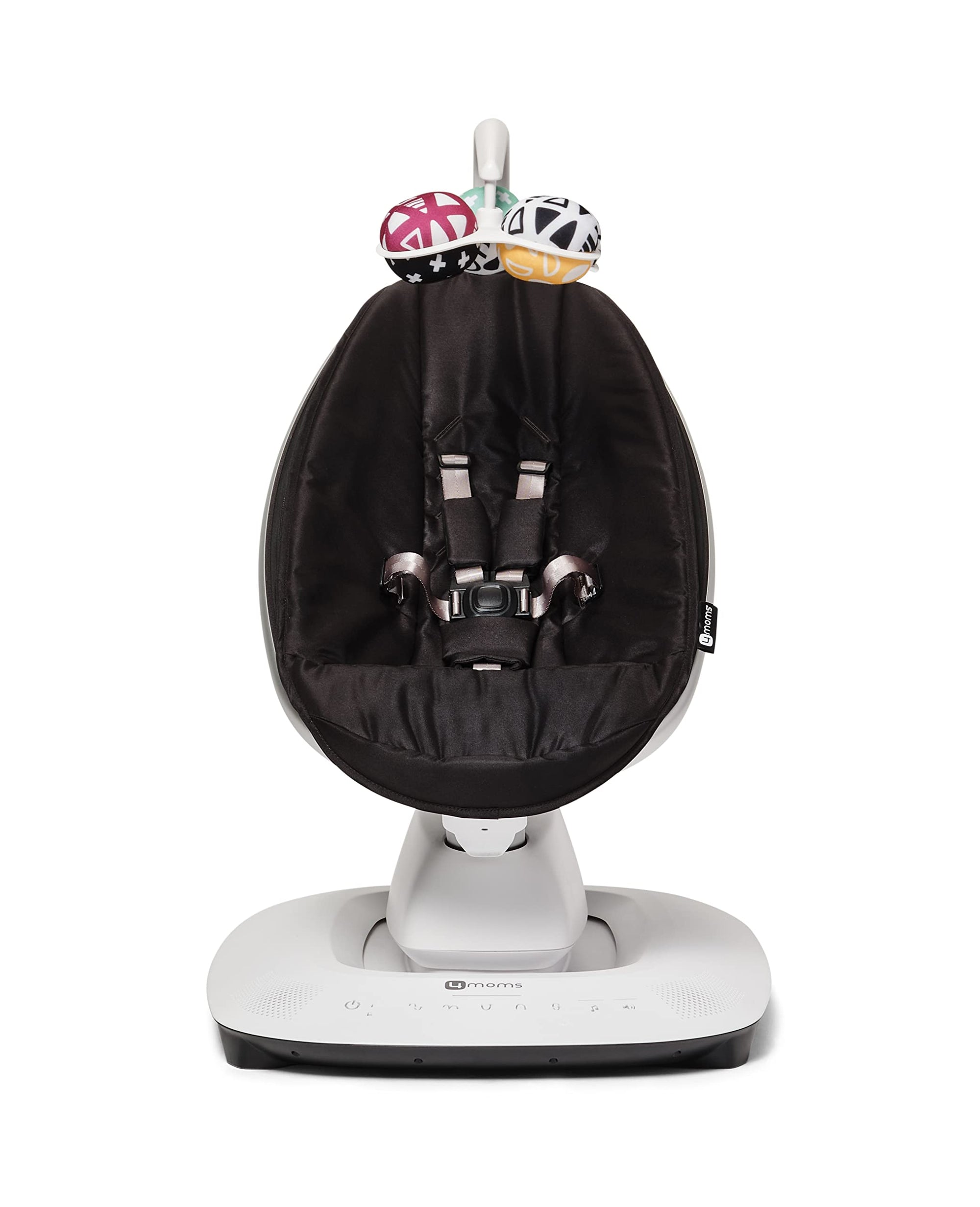 4moms MamaRoo - Columpio para bebé multimovimiento, Bluetooth habilitado con 5 movimientos únicos, color negro