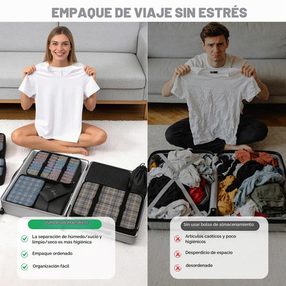 Juego de 8 cubos de embalaje para viajes