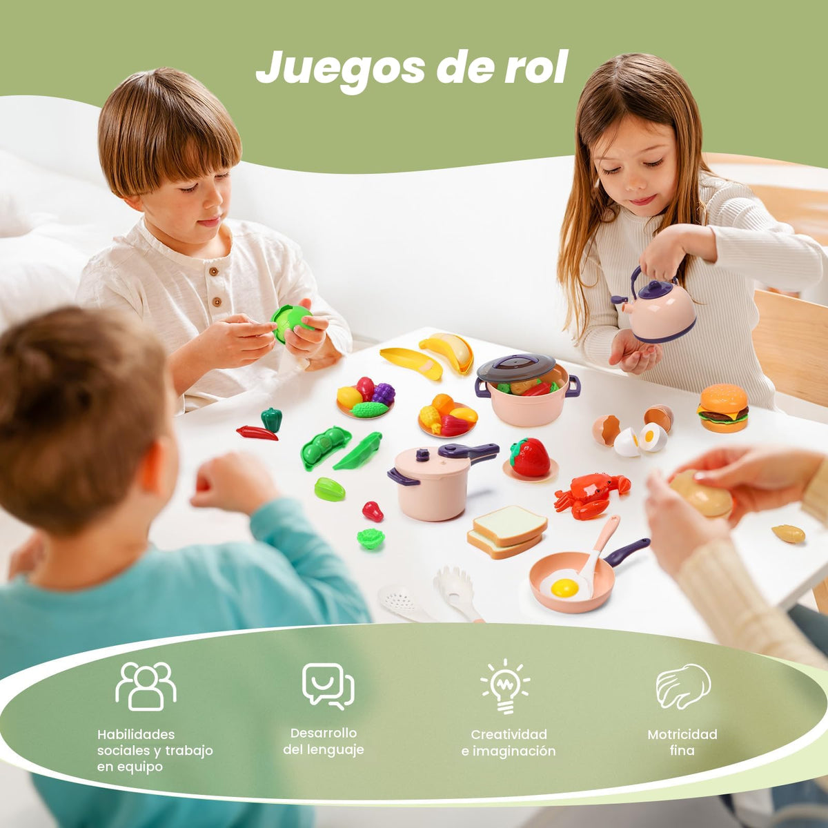 CUTE STONE - Juego de 51 piezas de accesorios de cocina en miniatura