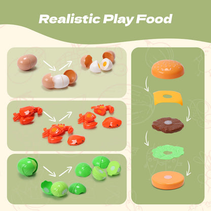 CUTE STONE - Juego de 51 piezas de accesorios de cocina en miniatura