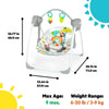 Bright Starts Playful Paradise - Columpio para bebé portátil y compacto con música, unisex, recién nacido +