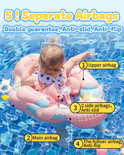 Flotador inflable de natación para bebé relajante para niños, 6 meses a 3 años