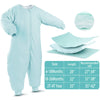 RESTCLOUD Saco de dormir para bebé con pies, 2,5 TOG (2T-4T año, grande) azul