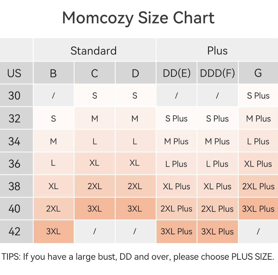 Momcozy - Brasier de lactancia suave, beige claro L