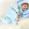 RESTCLOUD Saco de dormir para bebé con pies, 2,5 TOG (2T-4T año, grande) azul