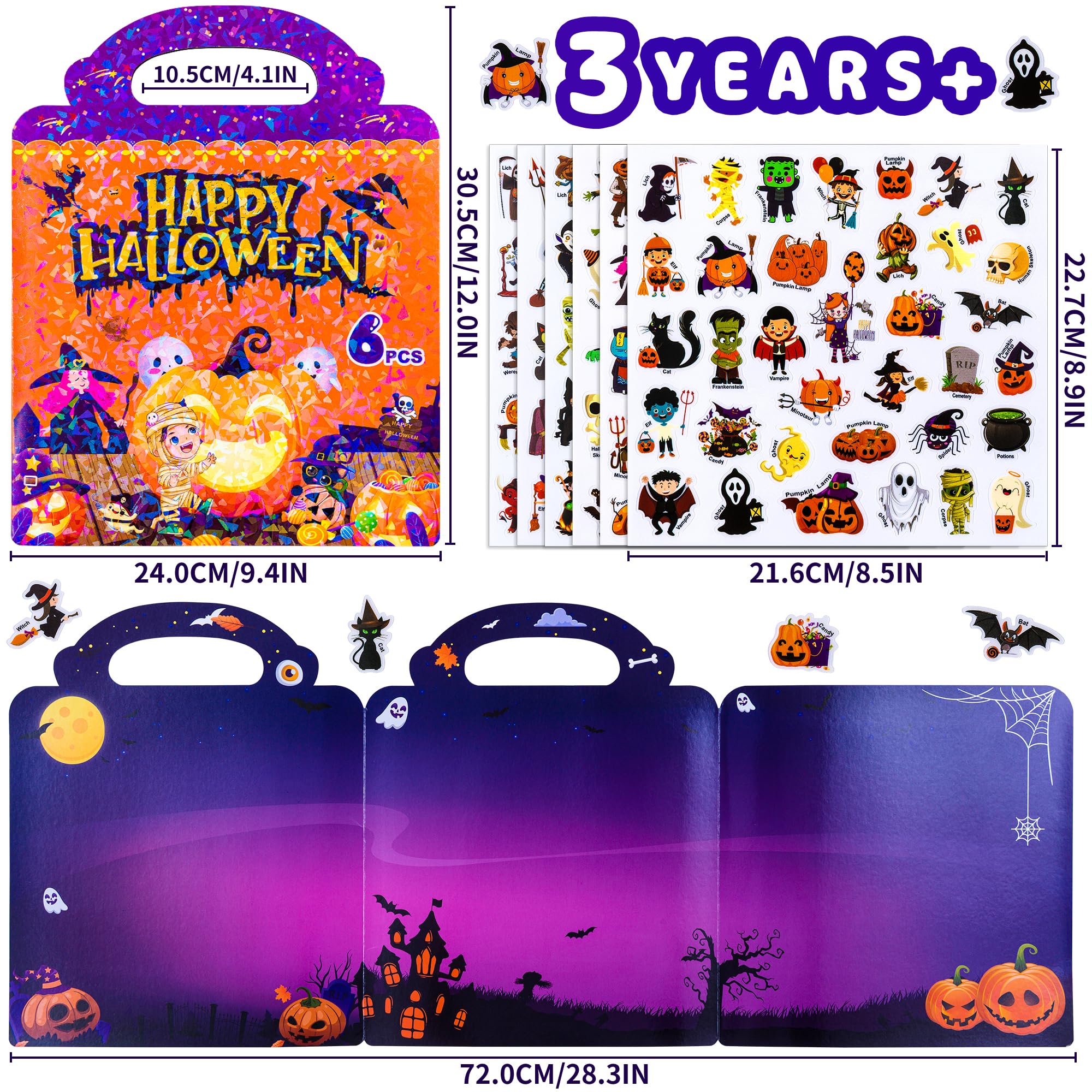 Libro de pegatinas de Halloween para niños pequeños