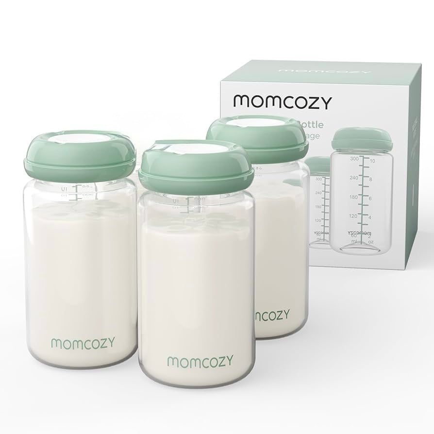 Momcozy Biberón natural, cuello ancho, recipiente de leche materna sin BPA