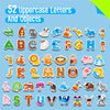 52 letras magnéticas y animales, imanes para nevera