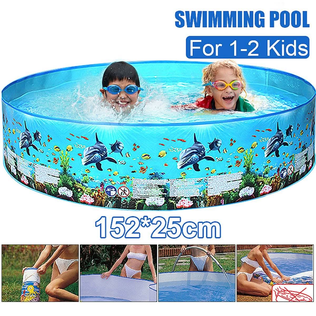Piscina infantil, piscina azul profundo para niños, 152cm x25cm
