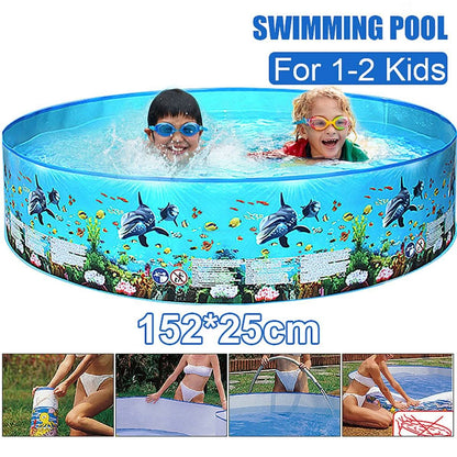 Piscina infantil, piscina azul profundo para niños, 152cm x25cm