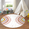 STARUIA Alfombra redonda arcoíris para guardería