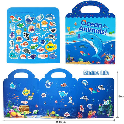 Libro de calcomanías reutilizables para niños