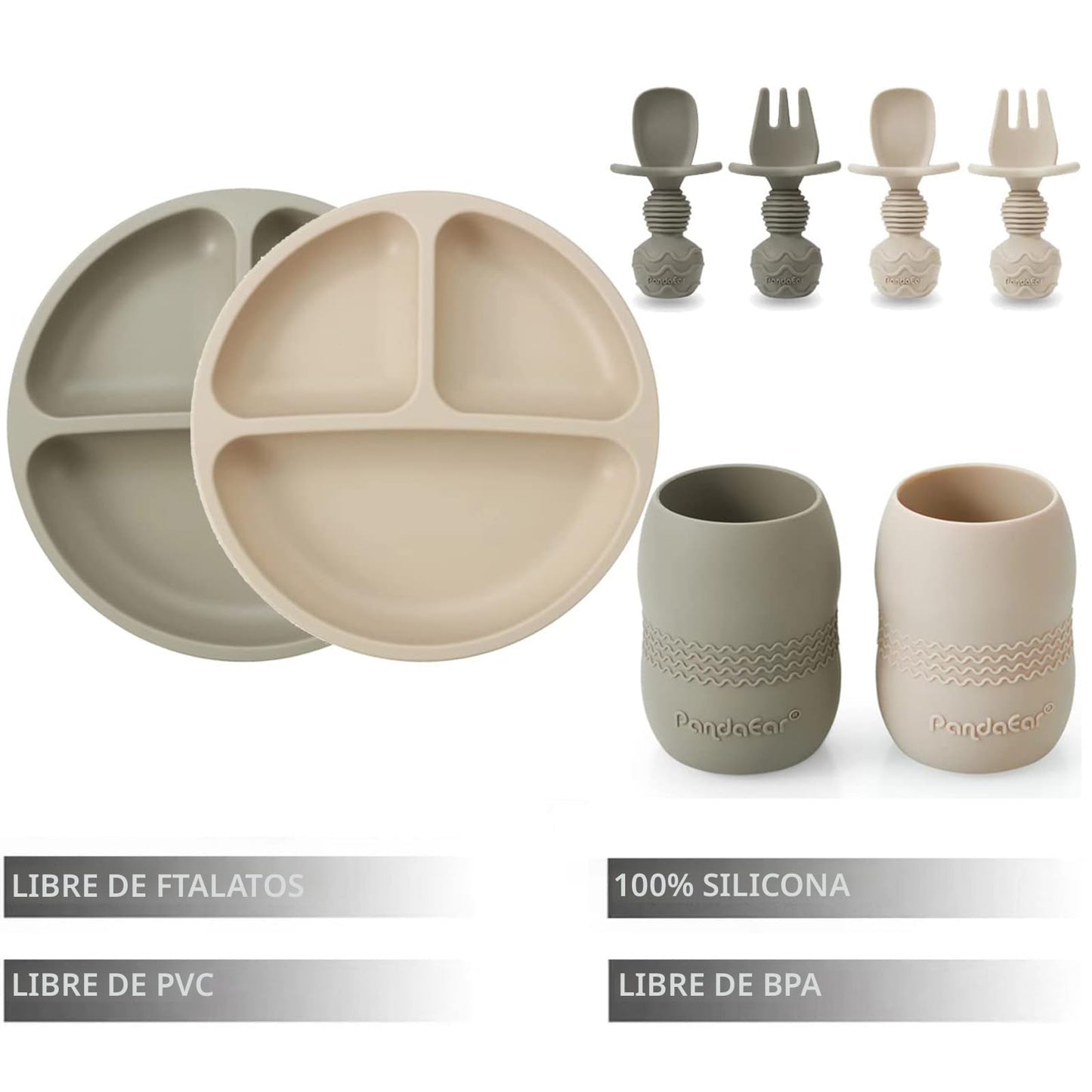 Juego de Alimentación de Silicona para Bebés