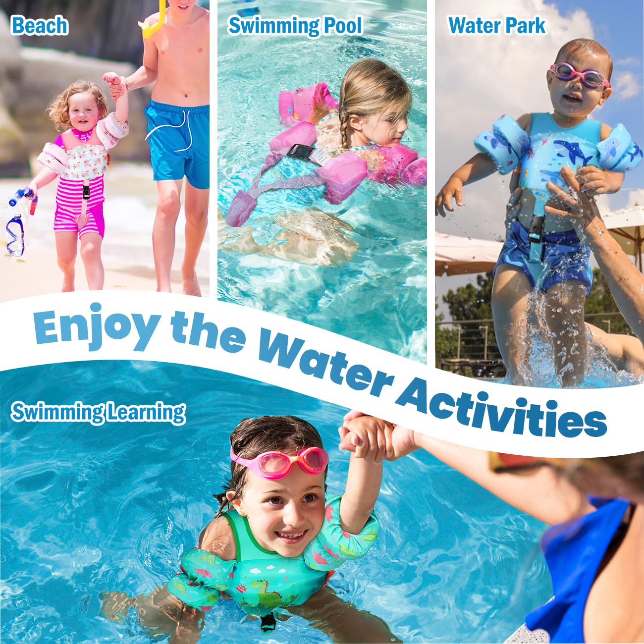 Chaleco de natación HeySplash para niños, 6-36 meses