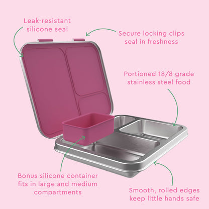 Bentgo Lonchera de acero inoxidable resistente a fugas para niños