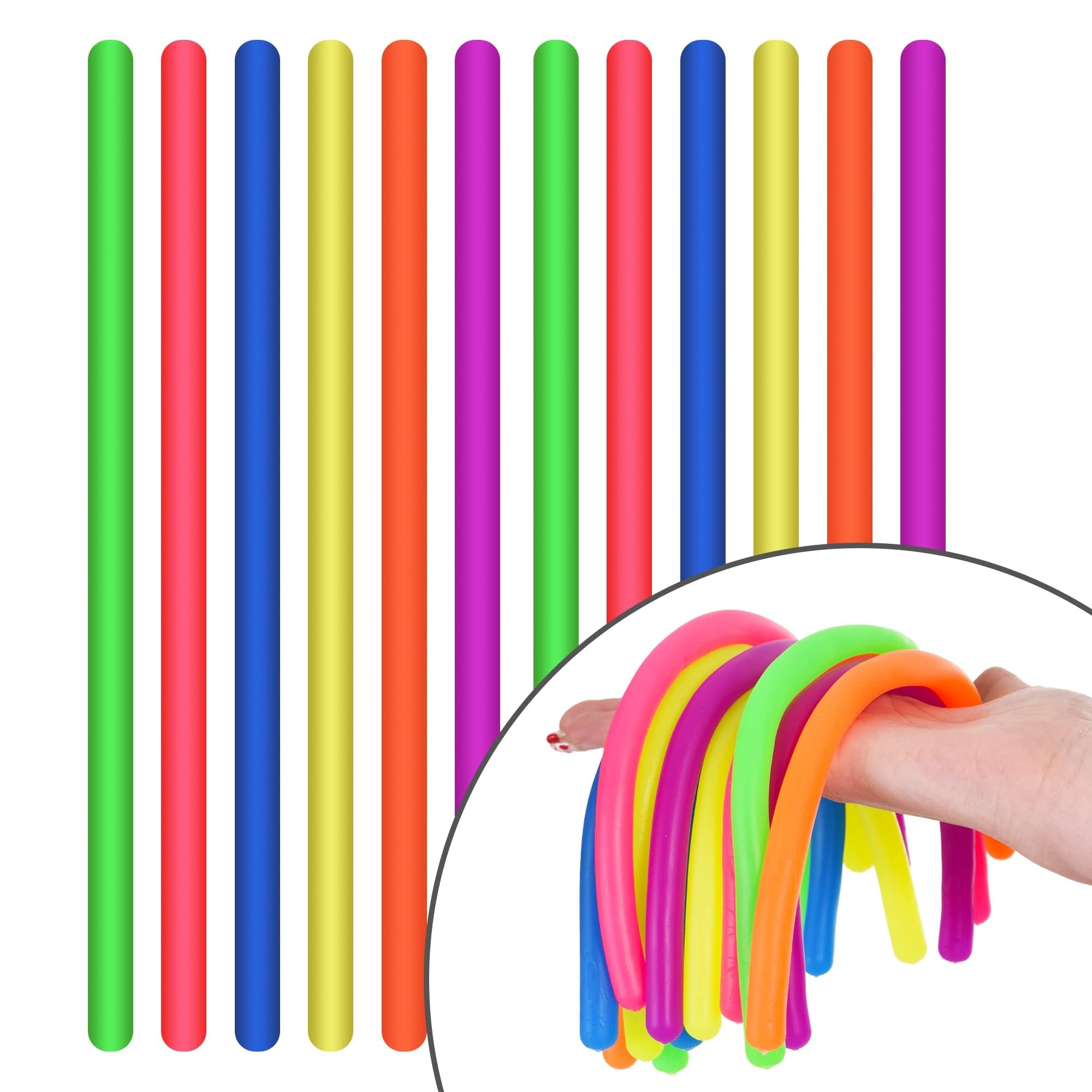 String Noodles Toys Grandes 12 piezas Juguetes de cuerdas elásticas antiestrés
