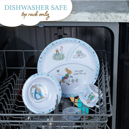 Beatrix Potter Peter Rabbit - Juego de vajilla de melamina (5 piezas)