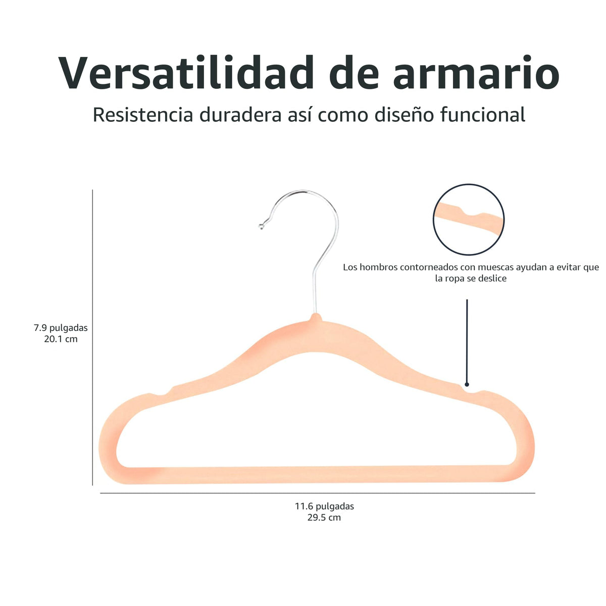 30 perchas antideslizantes de terciopelo para niños, 11.6 pulgadas