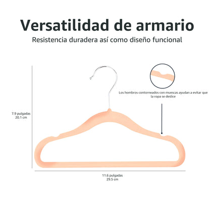 30 perchas antideslizantes de terciopelo para niños, 11.6 pulgadas