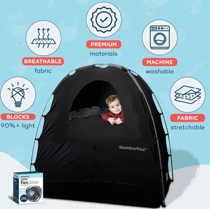 SlumberPod con ventilador: La tienda de campaña original para dormir con oscurecimiento total