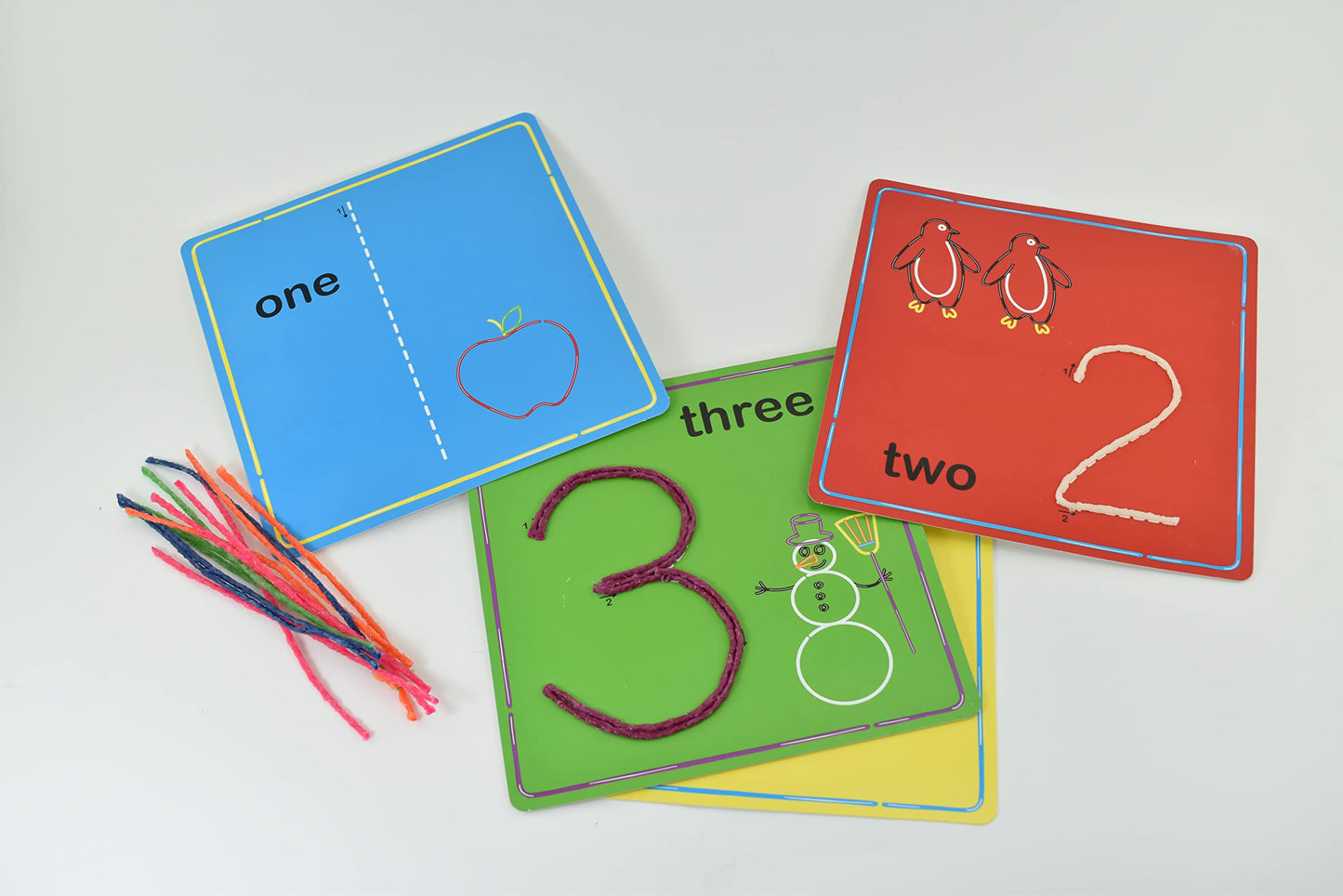 Wikki Stix Trío de aprendizaje temprano, alfabeto, números y formas para un aprendizaje preescolar