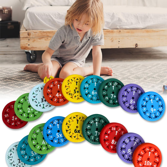 Hilandero de la persona agitada de la matemáticas de la ronda del número para los niños, aprende la multiplicación y Division