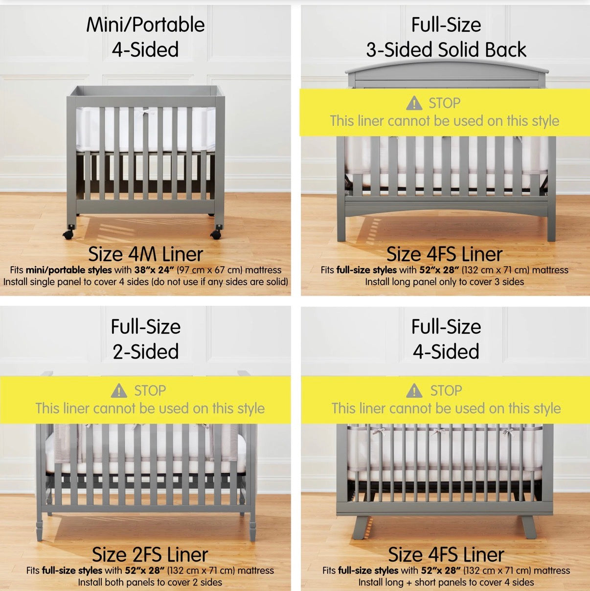 Breathable™ Mesh Liner for Mini Cribs