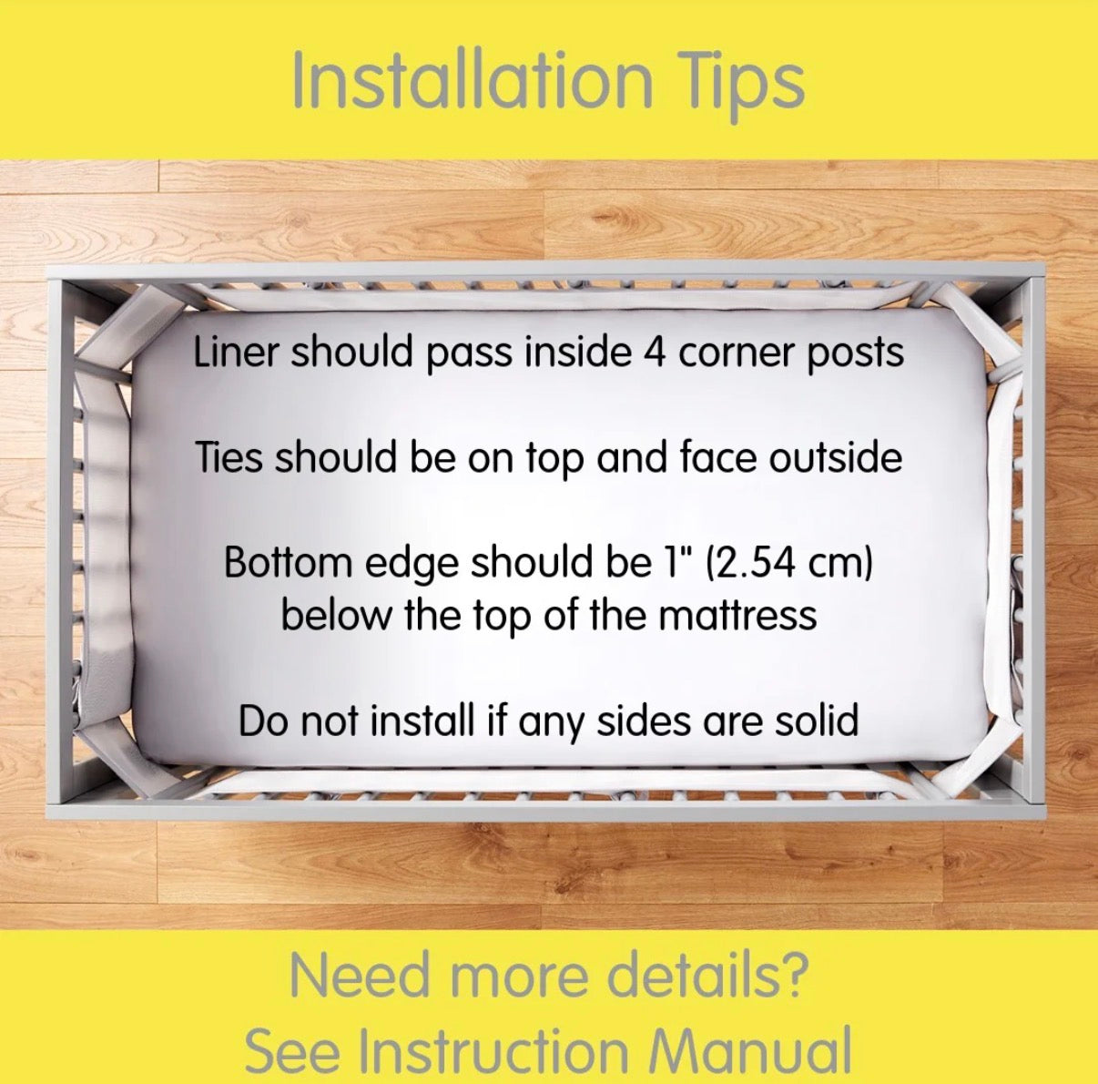 Breathable™ Mesh Liner for Mini Cribs