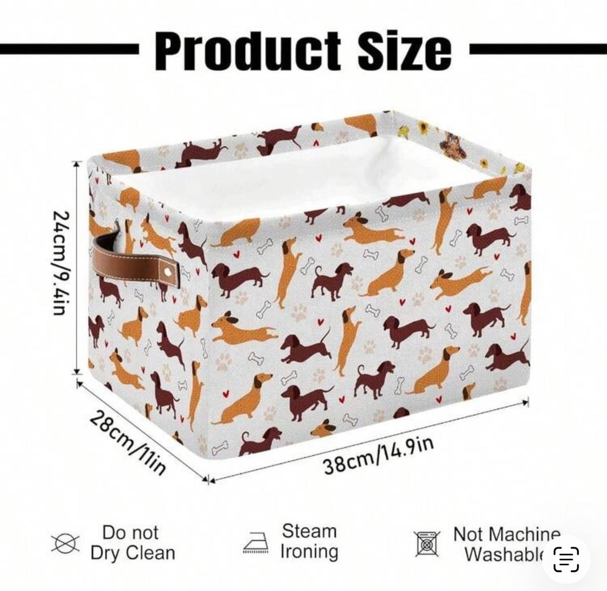 Cesta de almacenamiento para amantes de los perros