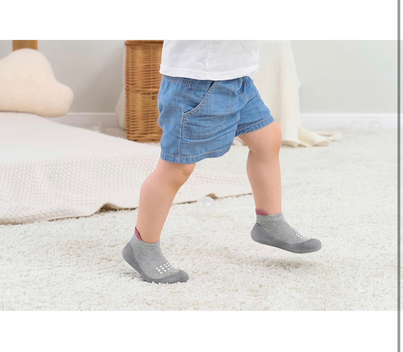 Zapatos de calcetín para bebé para caminar, antideslizantes, 12-18 meses