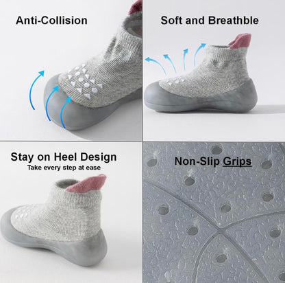 Zapatos de calcetín para bebé para caminar, antideslizantes, 12-18 meses