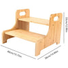 Miumaeov Taburete de 2 Escalones Escalera de Escalera de Madera