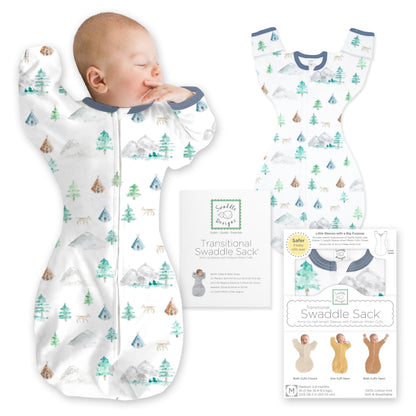 SwaddleDesigns Saco de envolver con brazos arriba, 3-6 meses