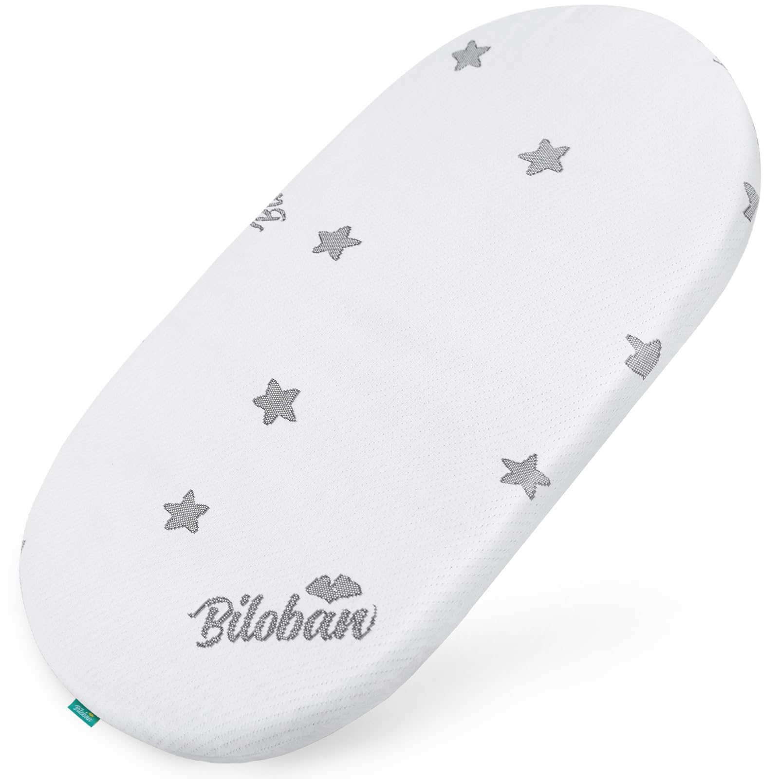 Biloban colchón para moisés (17 x 29 x 0.8 pulgadas)